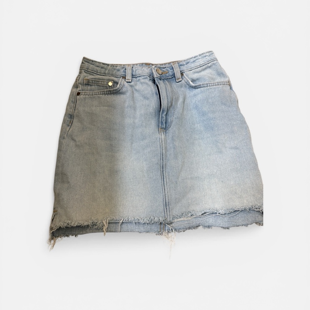 H&M Light Blue Denim Mini Skirt